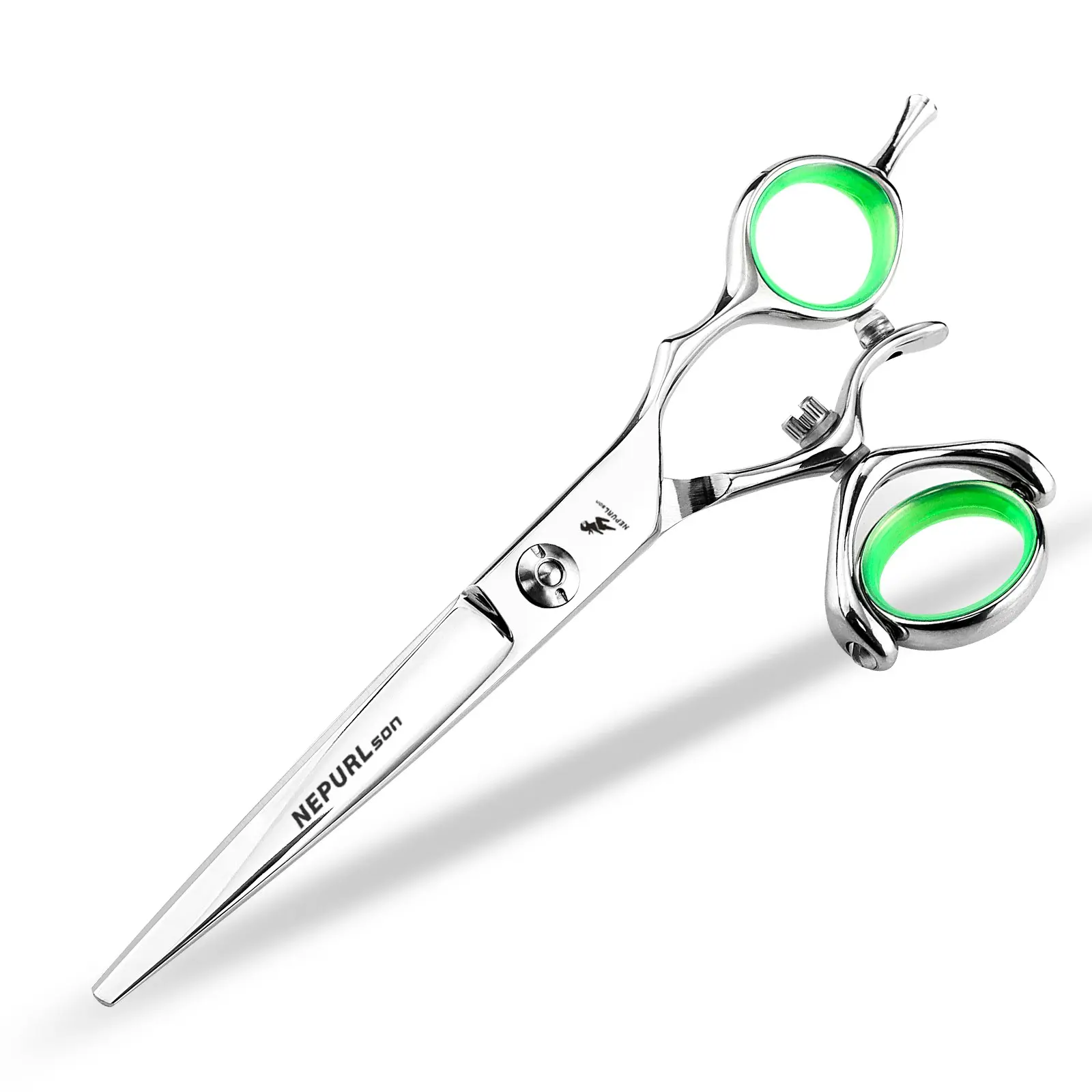 6.0 Inch High-End Hair Cutting Scissors, 440C Stainless Steel, 360 Degree Rotating Handle, Ergonomic Design, Unisex, Home & Salon Use