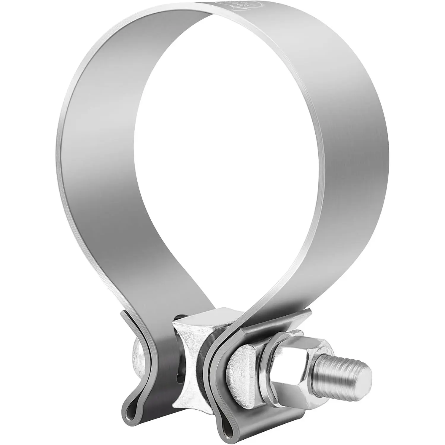 2.0 Inch Stainless Steel Exhaust Clamp - Narrow Band Muffler Clamp for Pipes, Mufflers, Catalytic Converters (2 Pack)
