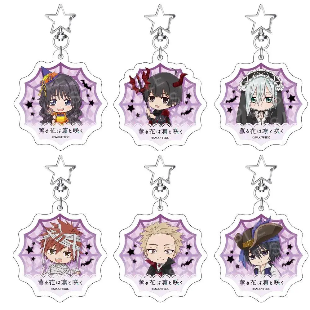 New Kaoru Hana wa Rin to Saku Kaoruko Waguri 6CM Cute Anime Acrylic Stand Figure bag charm Car keychain decoration Fans gift