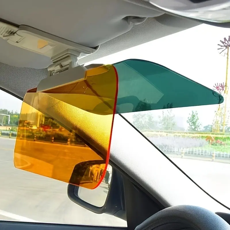 1pc Dual-Purpose Day & Night Car Sun Visor for Car Windshield, UV Protection with Adjustable Clips & Suction Cups, Fits All Vehicles, Reduce Glare from Strong Light and High Beams, Easy to Install