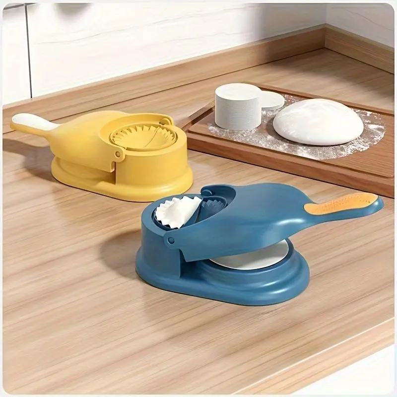 2-In-1 Food-Grade Plastic Dumpling Maker - Manual Wrapper Press Machine, Kitchen Utensil for Home Use, Food-Grade Dumpling Mold for Quick Gyoza Making, 2-In-1 Dumpling Maker