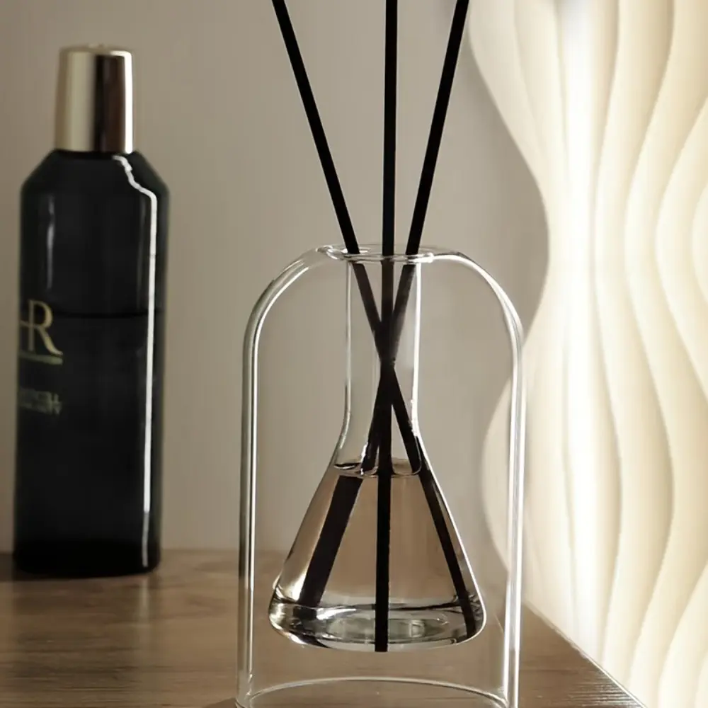 [Glass diffusion bottle] 1pc glass diffusion bottle. Modern style essential oil diffuser, easy modern home perfume vase, home decoration.
