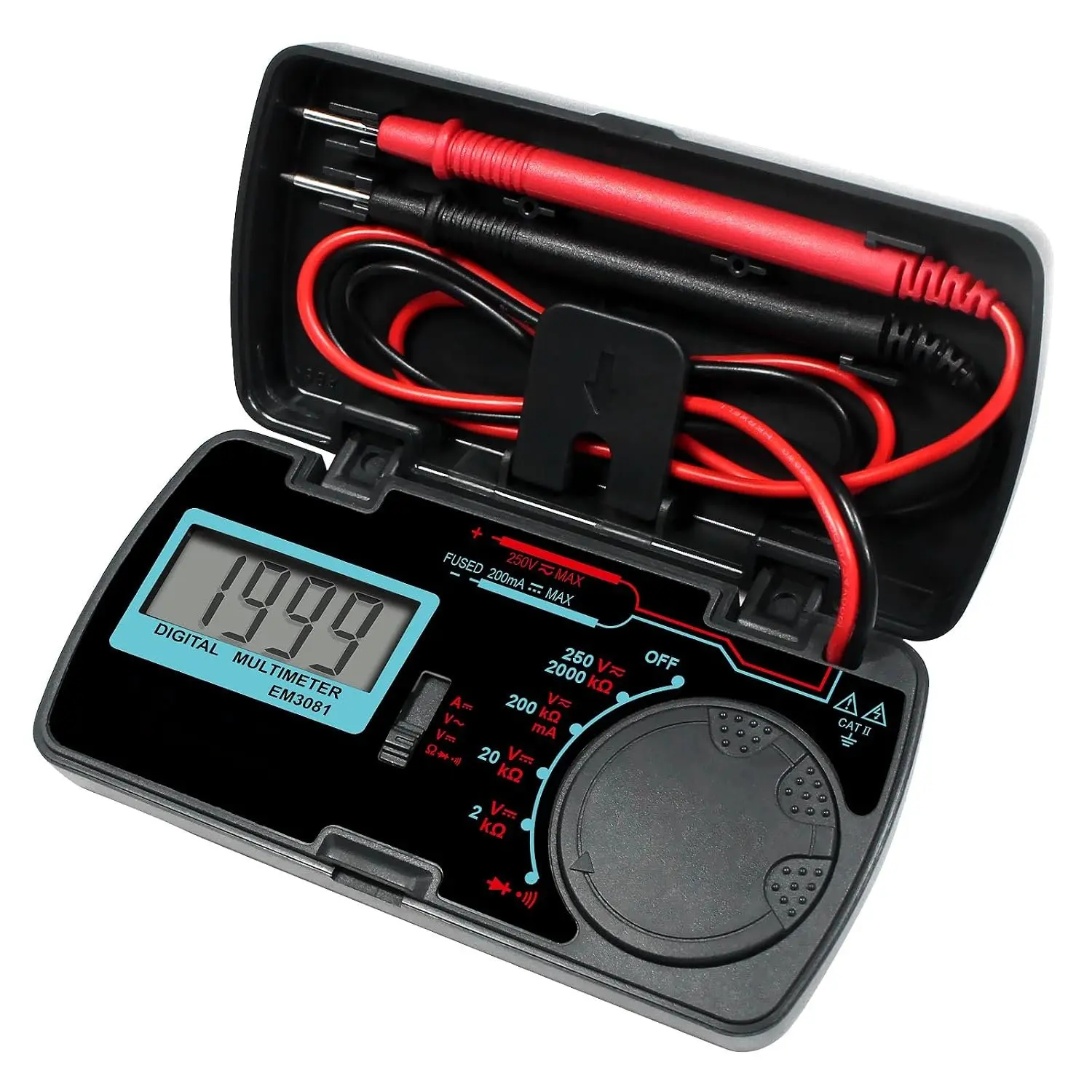 ALLOSUN Digital Multimeter/DMM/Multi Tester Amp/Ohm/ Meter/Diode and Continuity Test Pocket Size (EM3081)