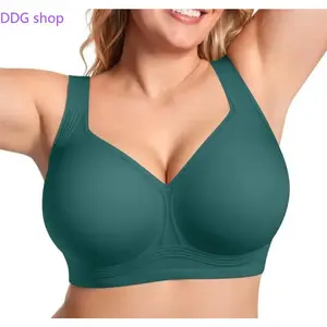 2026 Jelly Bras Emerald Green, Wireless Full Coverage Bra Seamless Classic Adjustable T-Shirt Bra for All Day Comfort, Plus Size S-5XL