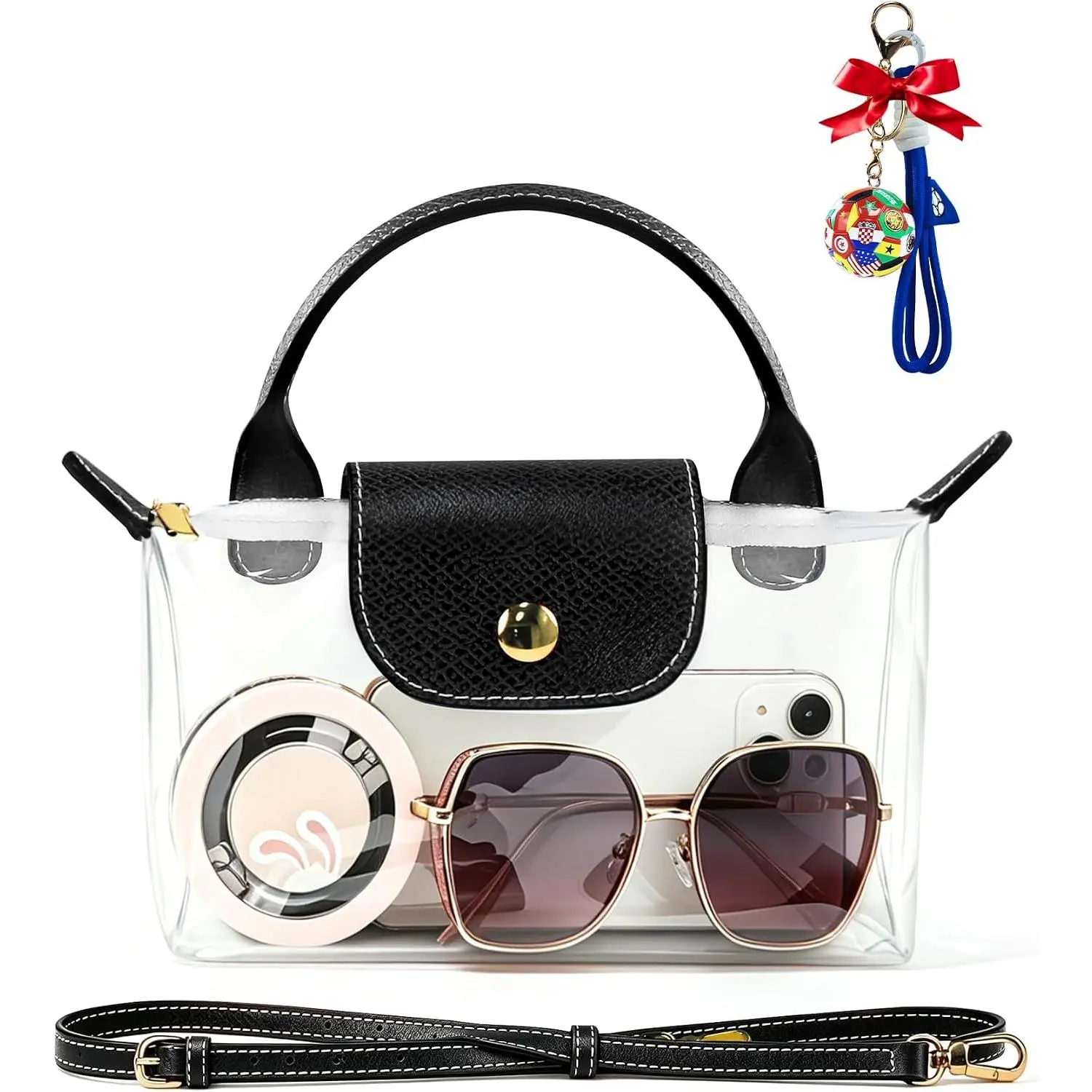 Clear Stadium Crossbody Bags for Women, Small Clear Stadium Bag, Clear Purse  Handbag for Stadium Events