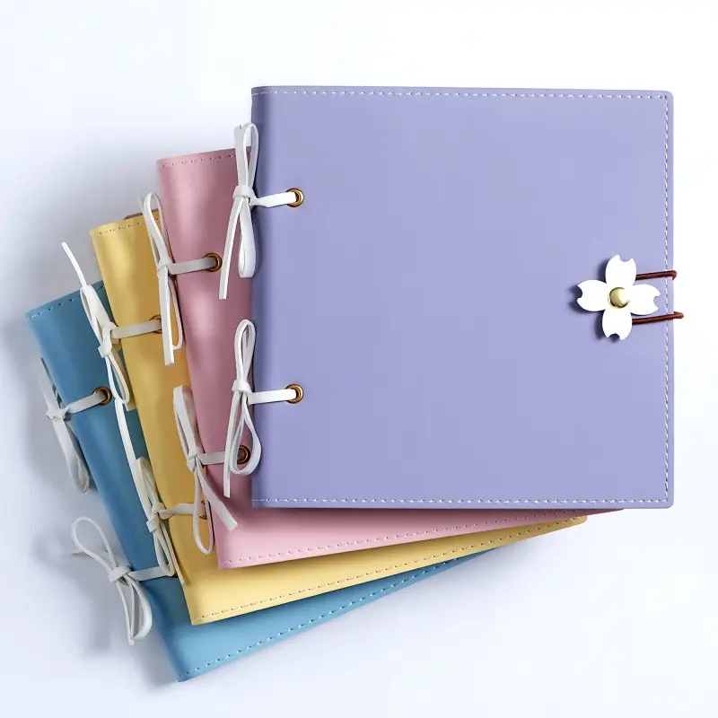 6x6inch Scrapbook|   240 Pages, Thickened Blank Pages, Wedding Photo Album, Exclusive Photo Album, Gift for Girlfriend, Boyfriend, Family|   Creative handmade gifts with a sense of ceremony, Handmade Crafts available in pink, yellow, and purple