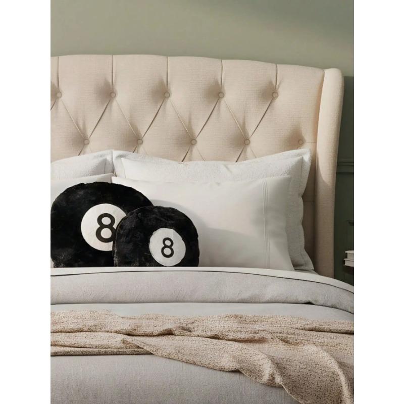 43cm/16.93inch Black 8 Ball Billiard Plush Pillow Soft Cushion For Home Sofa Bed Decor, Ideal Holiday Birthday Gift  diamond painting   jasmine crochet  loc sprinkles  silly bandz solid wood dowel