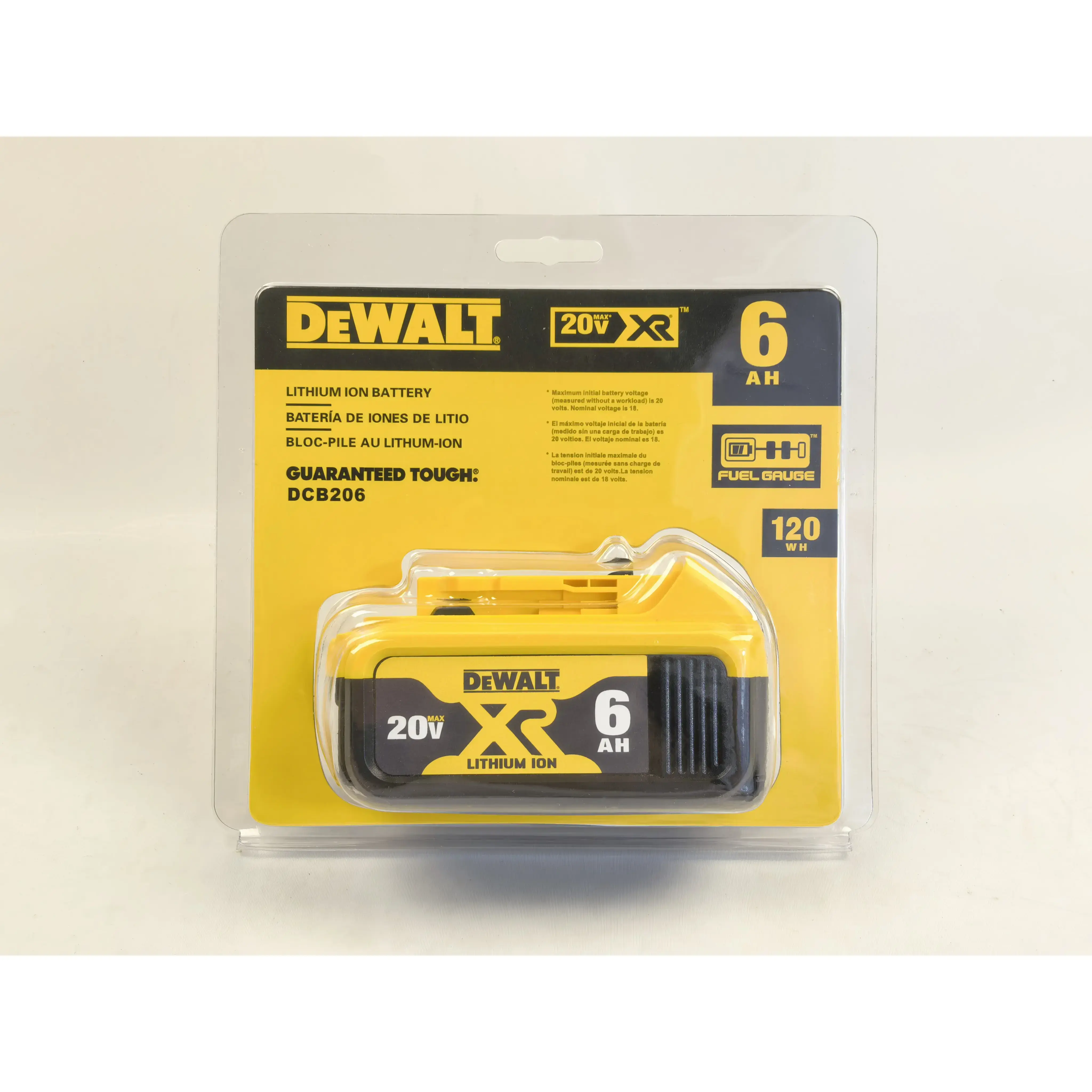 DEWALT 20V MAX XR Lithium-Ion 6Ah Batteries, High-Capacity Power Tool Battery DCB206