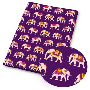 1 piece of Diwali-print fabric—59 x 19.68 inches (150 x 50 cm) of pre-cut polyester fabric featuring elephant, paisley, and floral patterns—suitable for sewing, scrapbooking, tablecloths, and crafts