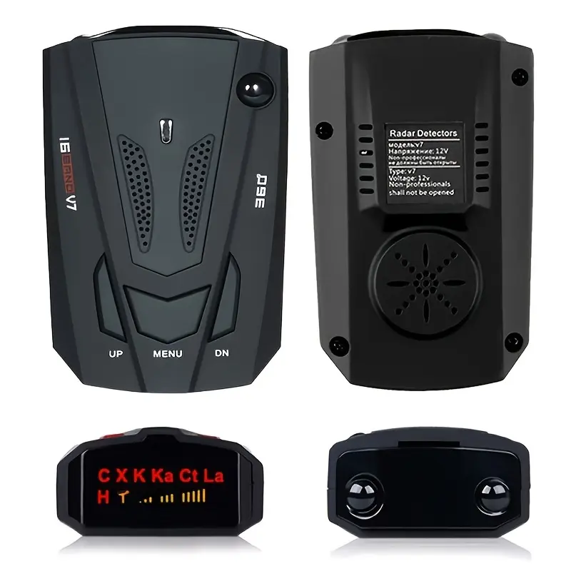 16 Band Advanced Car GPS Detector-360 °     Anti-GPS Camera Laser Radar Detector with Voice Alarm, Real-Time Threat Alarm and Enhanced Safety Function to Ensure Safe Driving