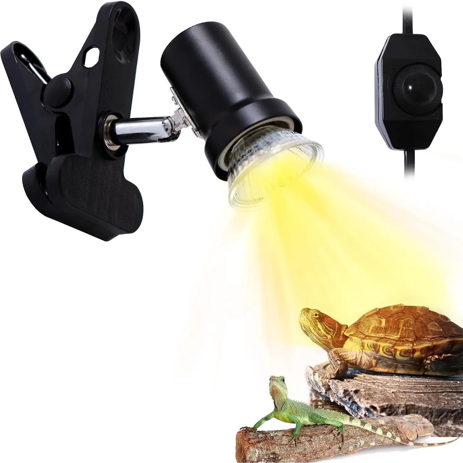 50W Halogen Bulb Heat Lamp with UVA-UVB Light - 50W Power Basking Lamp for Aquarium Turtle Tanks & Reptiles (Tortoise)