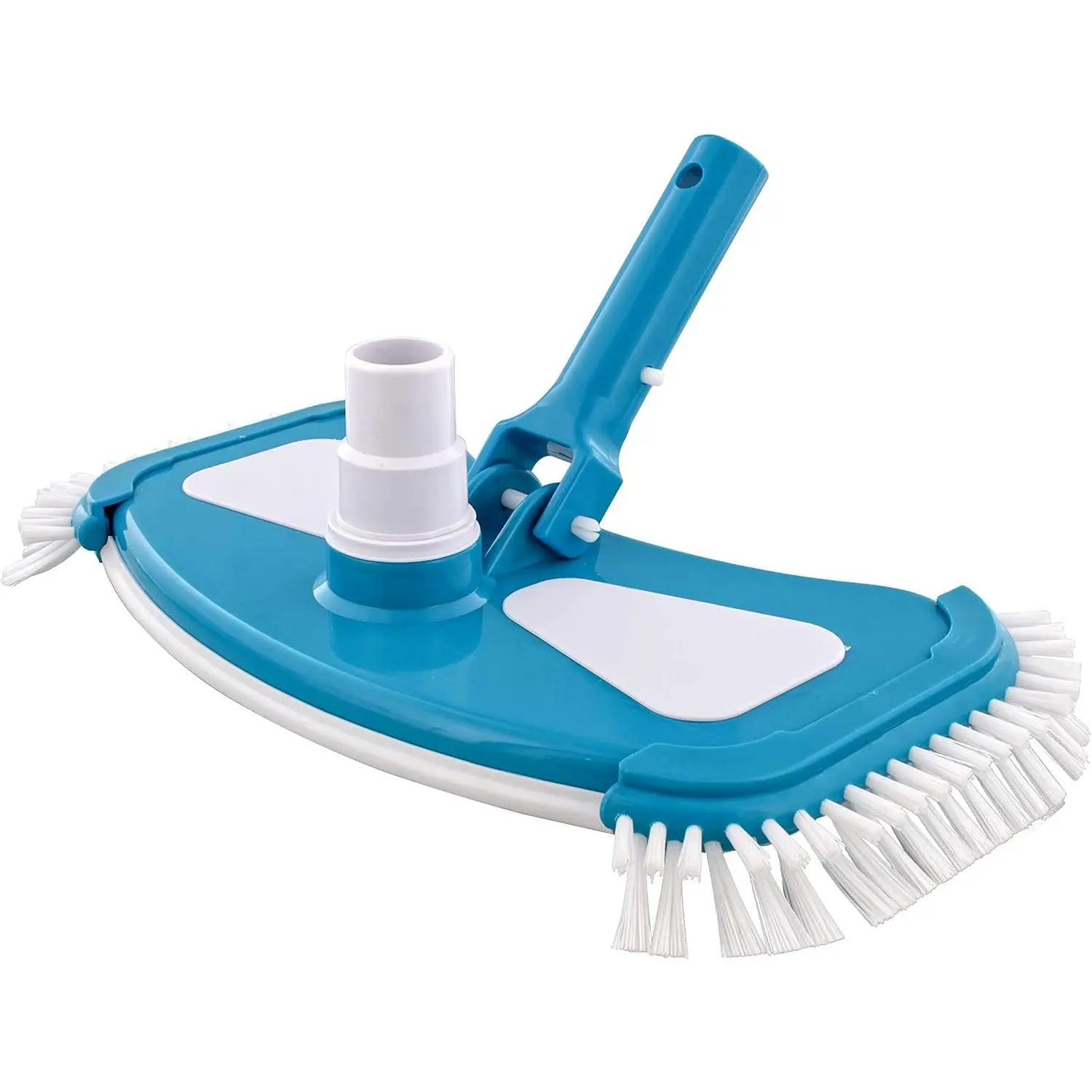 U.S. Pool Supply 12" Deluxe Weighted Butterfly Pool Vacuum Head with Side Brushes, Swivel Hose Connection, Pole Handle - Clean Debris Above Ground & In-Ground Swimming Pools, Spas – Vinyl Liner Safe