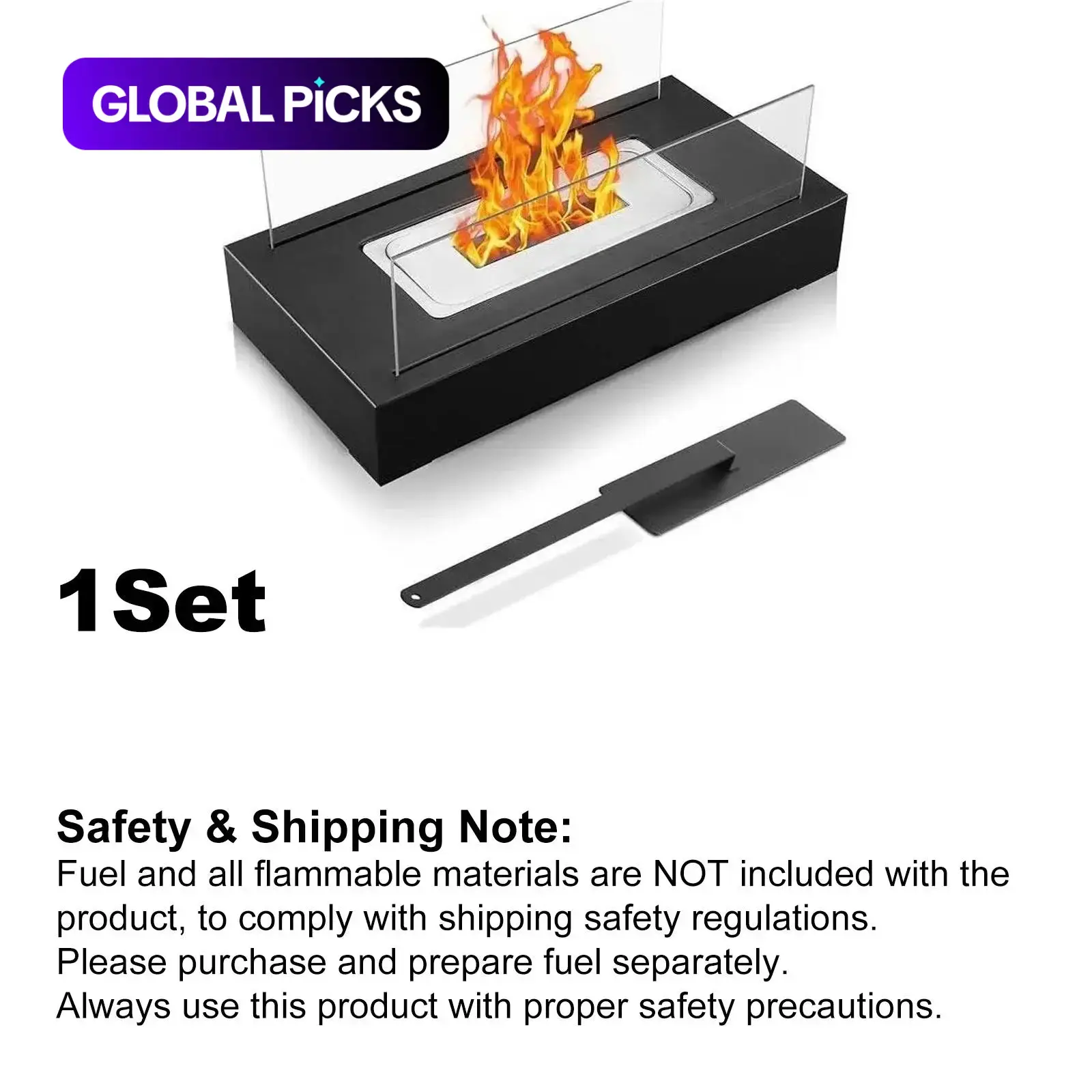 Portable Tabletop Fire Pit + Indoor/Outdoor Mini Fireplace Set, Outdoor Fire Pits, Safe and Easy to Use, Creates a Cozy Atmosphere in Any Season, Lightweight and Easy to Clean #GLOBAL PICKS
