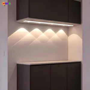 Ultra-Thin Smart Motion Sensor LED Cabinet Light, USB Rechargeable, Wall Mounted, Dimmable, for Kitchen Countertop, Bedroom, Hallway, Interior Lights