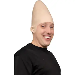Alien Cone Bald Costume Wig - Funny Comedy Egg Shaped Head Props - Science Fiction