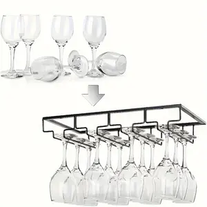 Wine glass rack, wine set rack under the cabinet, wine glass hanger, wire wine glass rack, cabinet, kitchen bar storage hanger