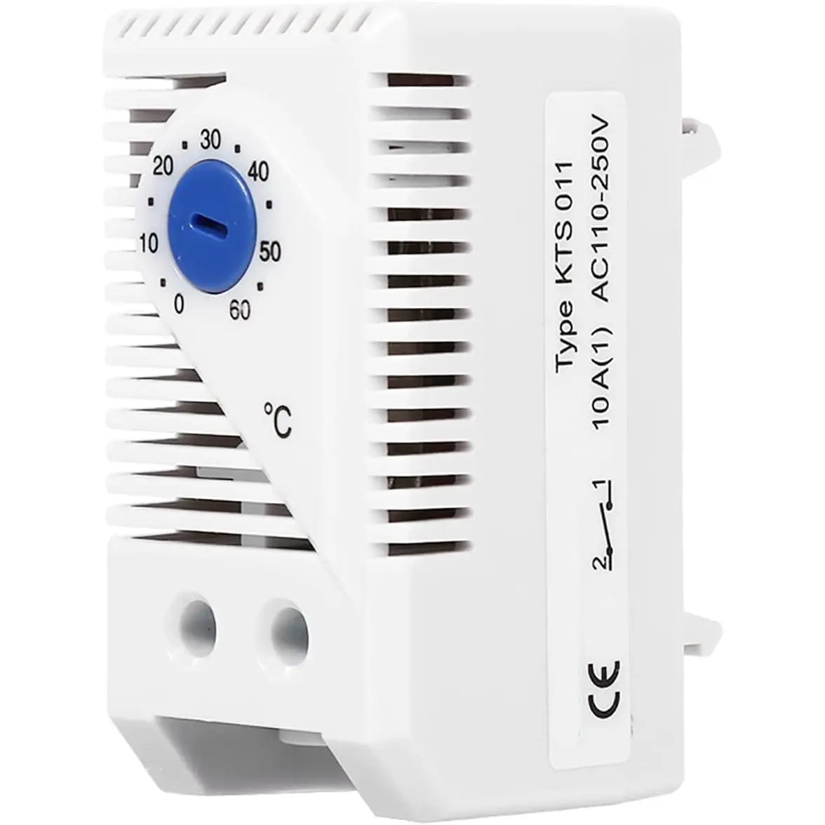 KTS011 Mechanical Thermostat - 0-60°C Range Adjustable Compact Normally Open Temperature Controller for Home Improvement Smart Home Systems
