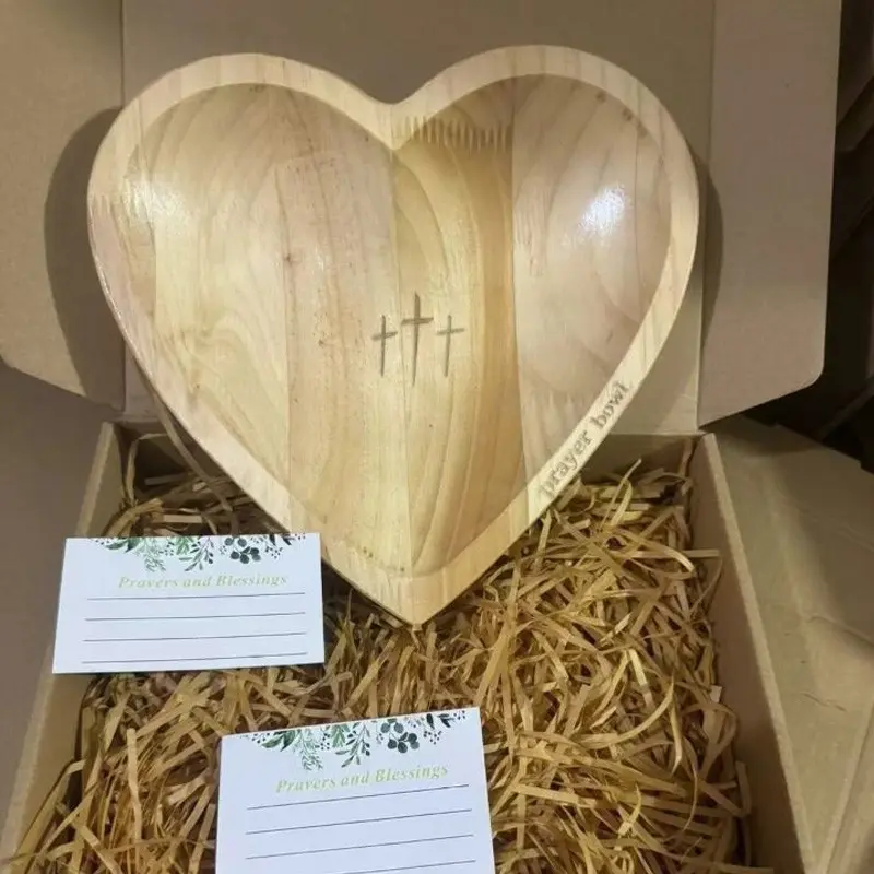 Anxiety Drop-Off】Give It To God Wooden Prayer Bowl | A Sacred Space for Heavy Thoughts | Spiritual Aesthetic Decor