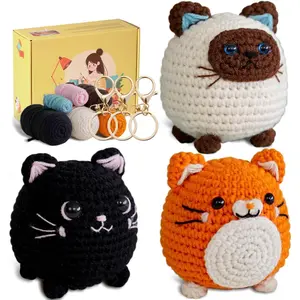 Crochet Kit for Beginners - Learn to Crochet Kits for Adults Beginner with Step-by-Step Video Tutorials - Crochet Kits for Adults and  (Cats)