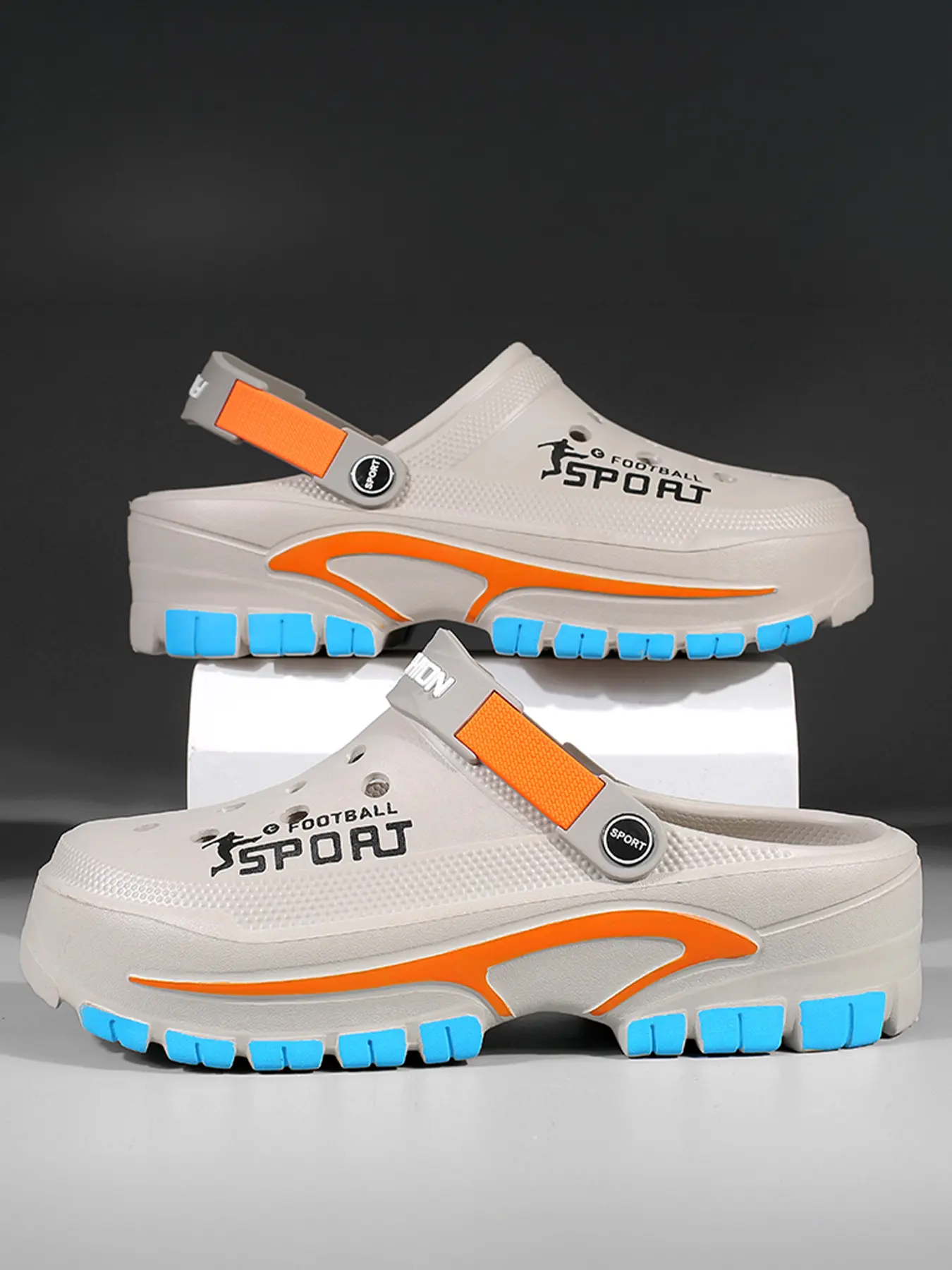 Comfortable Mens Sports Sandals Breathable Non Slip Outdoor Casual Walking Beach Summer Sporty Breathable Clogs Garden Shoes for Daily Wear Hiking Camping Fishing Travel