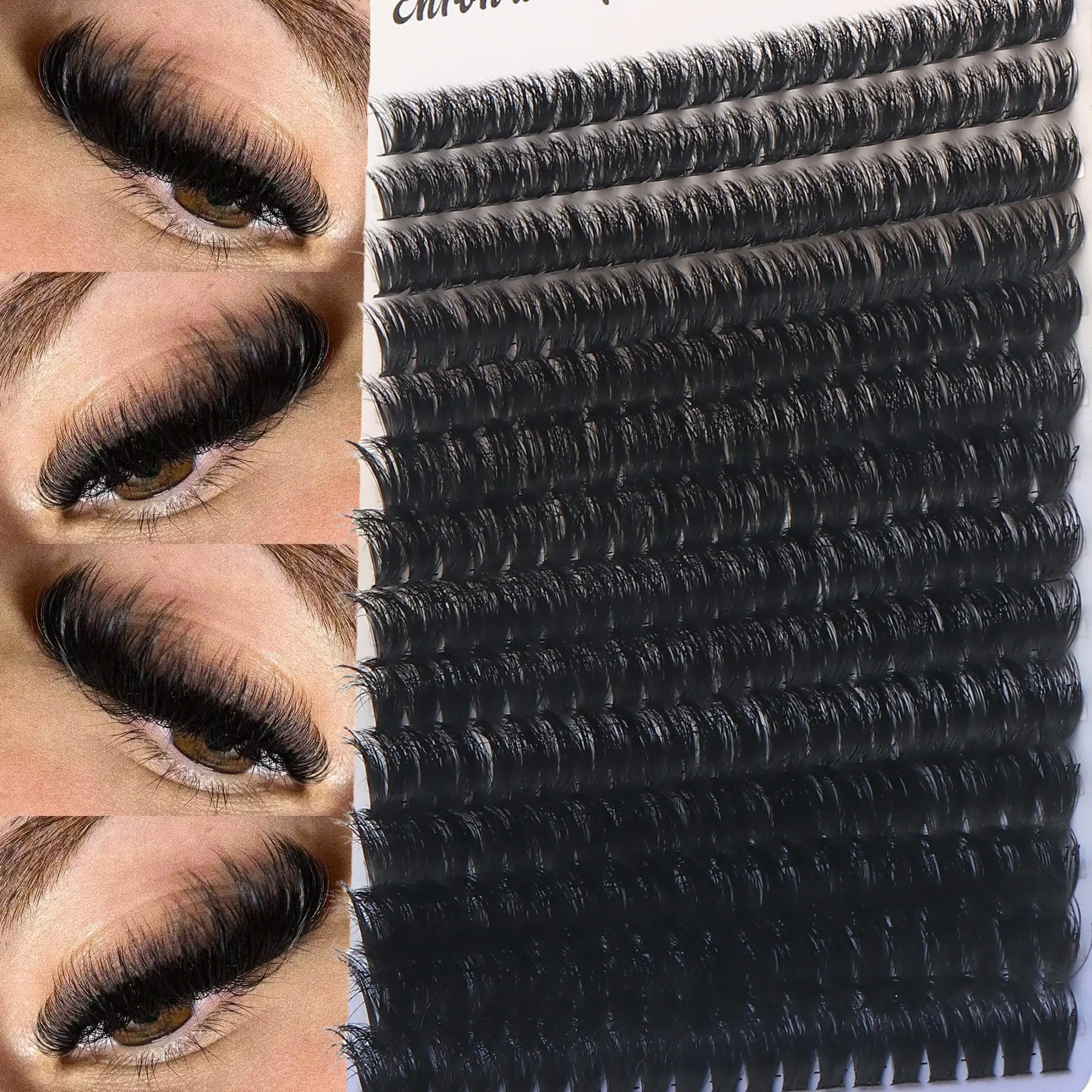 280Pcs 80D Russian Volume Lash Clusters! Super Soft 0.07mm Thin Stem D Curl 3D Fluffy Individual Lashes 8-16mm Mix Length Natural Dense DIY Lashes, Beginner Friendly Reusable Segmented Eyelashes, Perfect for Halloween Xmas Party & Daily Makeup