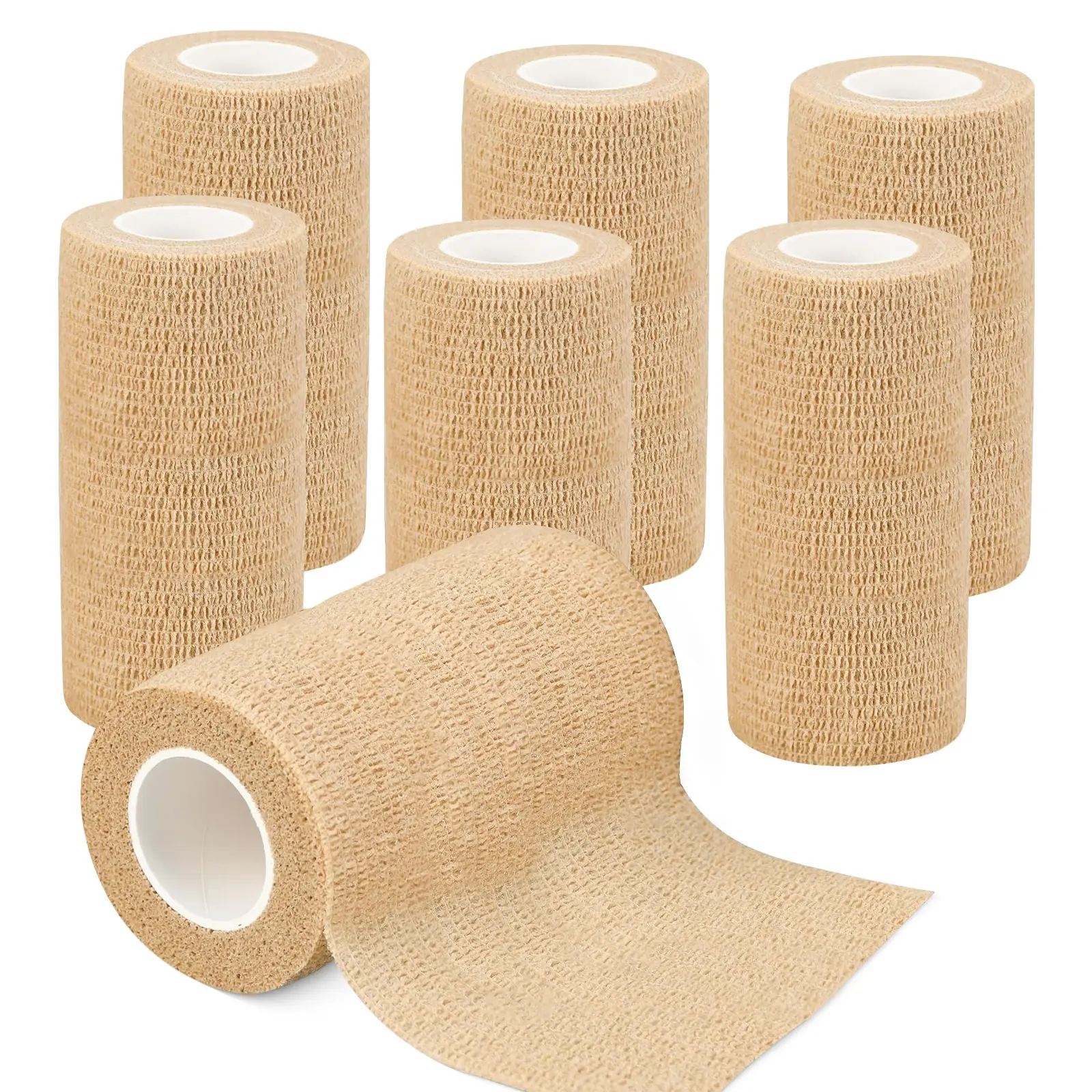 6 Pack Self-Adhesive Bandages, 3.93x177.16 Inch Elastic Adhesive Bandages, Multi-Purpose Tape