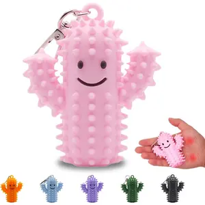 1 piece Little Ouchies Pain Reliever, adult silicone cactus stimulation tool, sensory pain stimulation stress relief toy, spiked grip stimulation keychain, anxiety-relieving stress relief item, a fun gift for friends and family