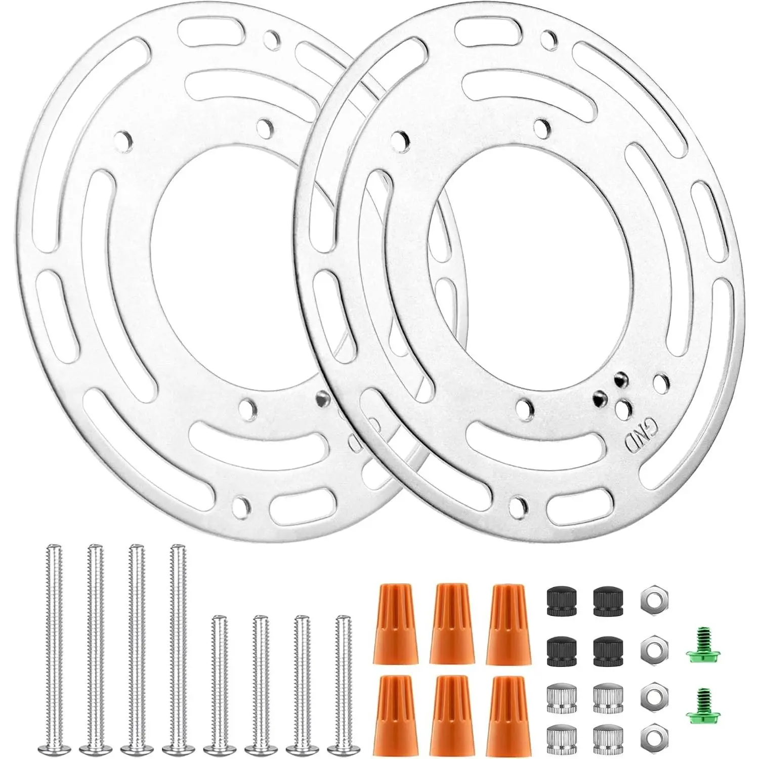 2 Pack Universal Mounting Bracket, 4 Inch Steel Round Light Crossbar for Wall, Ceiling, Chandelier