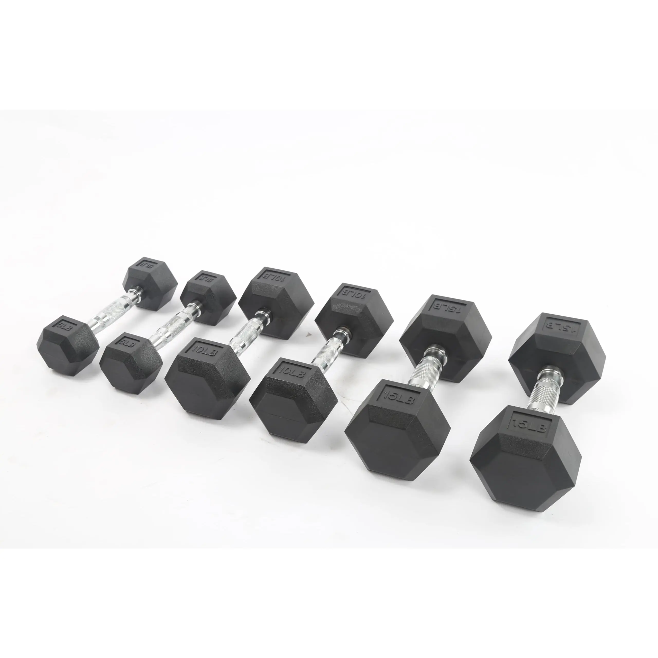 90 Lb Hex Dumbbell Set, Rubber Encased Free Weights for Strength Training & Home Gym Fitness, Hand Weight Exercise Equipment