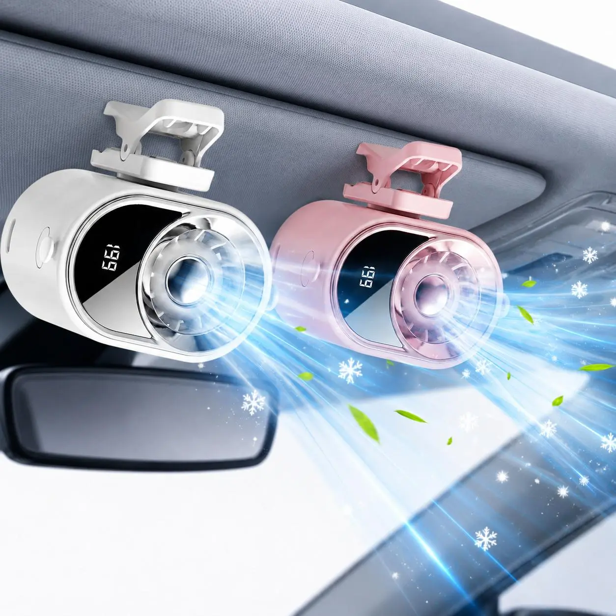 2026 New Car Clip-On  Fan with 360° Rotation,199 Speeds Adjustable, USB Rechargeable,LED Display,Portable Personal Cooling for Office Car Outdoor,Summer Gifts for Women and Men,Travel Essentials#SummerWins #DealsForYouDays