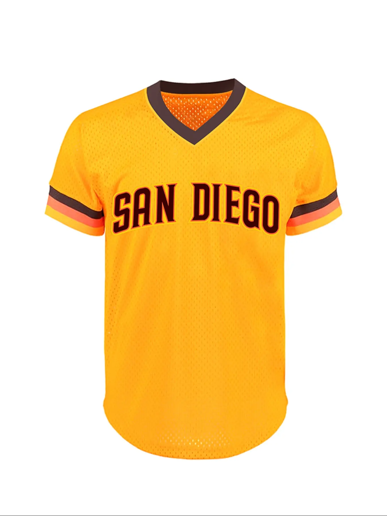 Men's Vintage Throwback Embroidered Baseball Jersey, Loose-Fit V Neck Short Sleeve Sporty Crop Top, Sporty Sports Top, All Seasons Thin Fabric Training Tee, Breathable Athletic Top