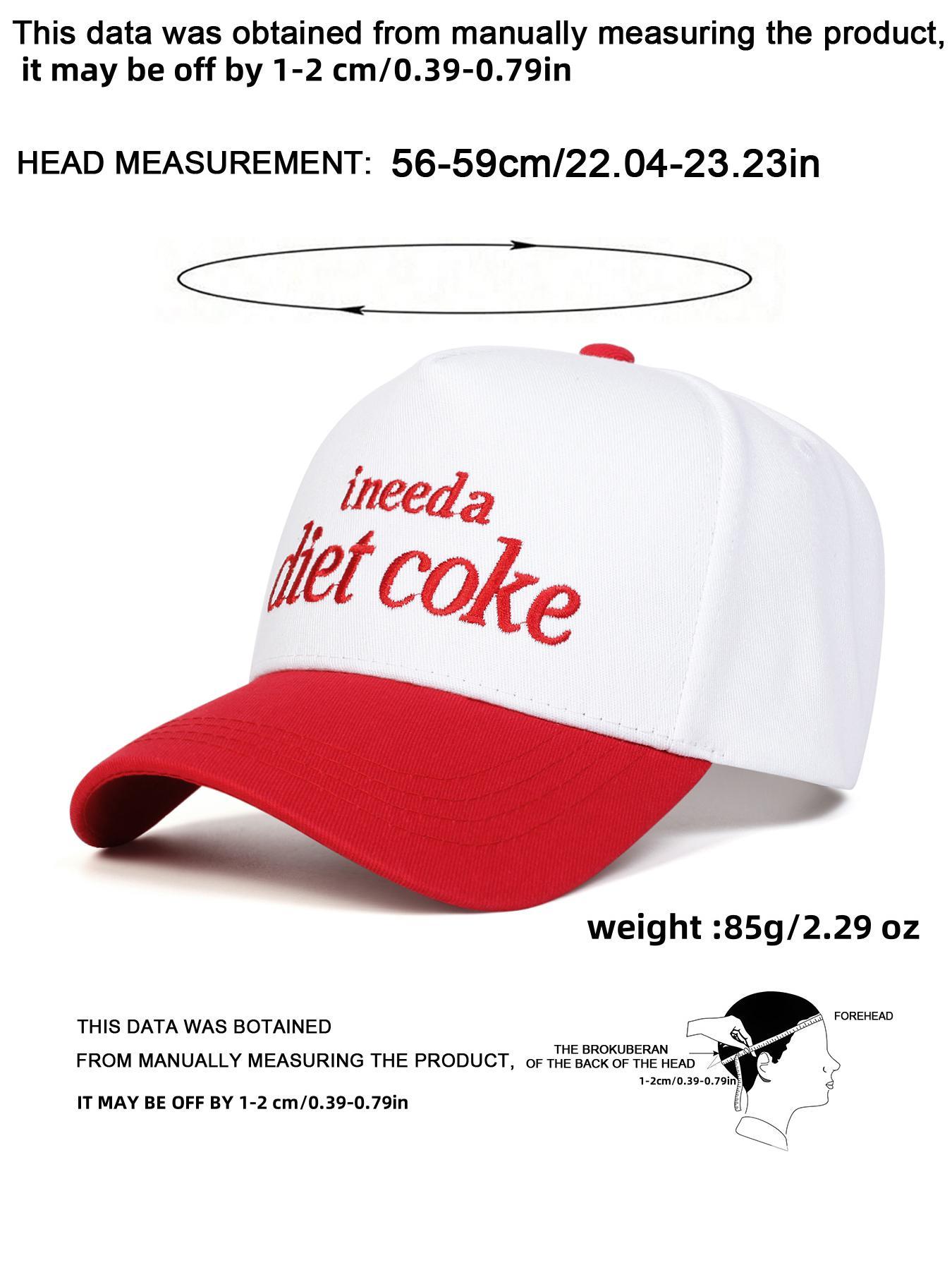 Unisex Diet Coke Five-Sided Baseball Cap, Adjustable Outdoor Sun Protection Hat, Casual Fitted Woven Fabric for Spring & Fall Travel, Quality Caps