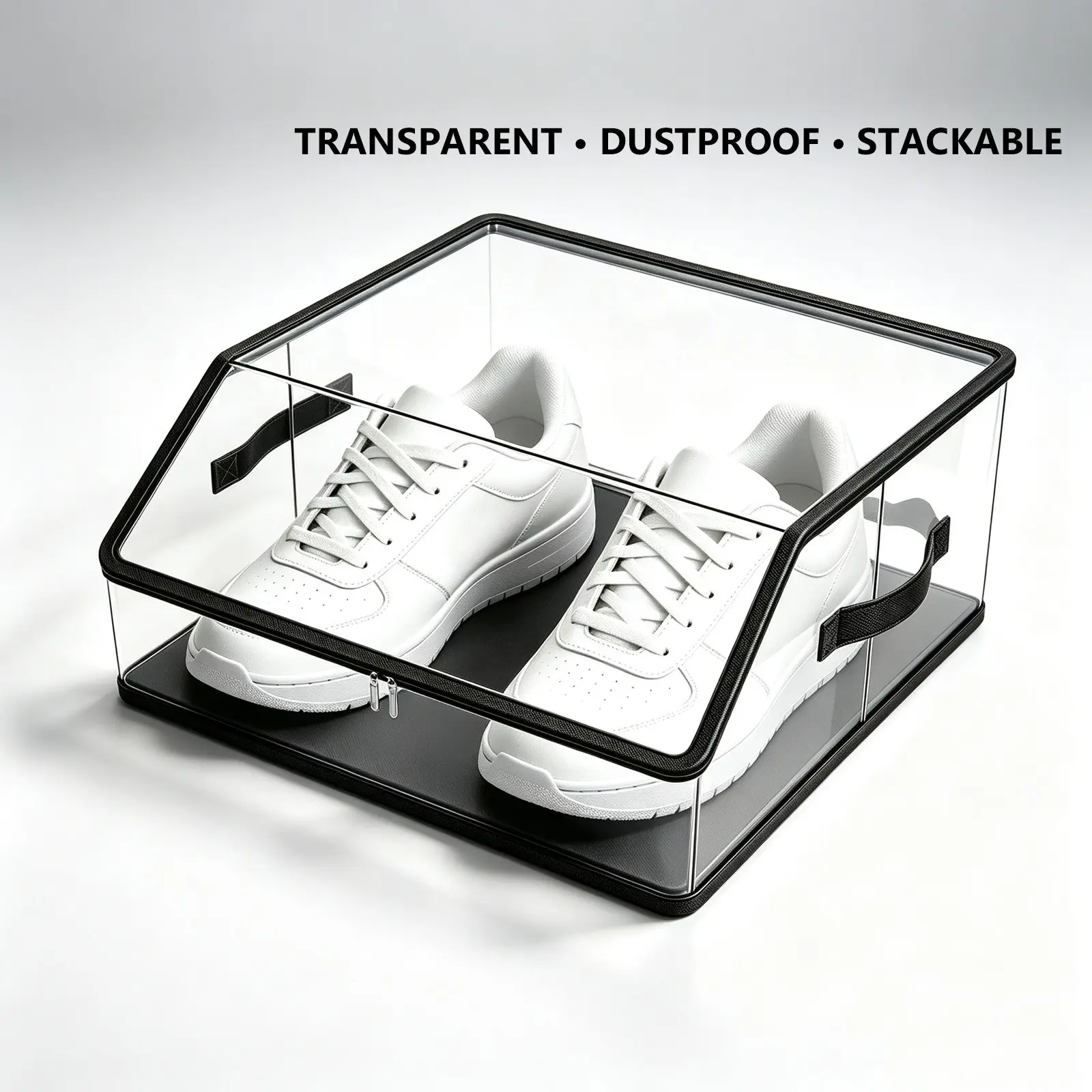 Large Capacity Shoe Display Box, Foldable Pet Material, Transparent Design, Ideal for Home, Closet, Bed Bottom, Store, Exhibition