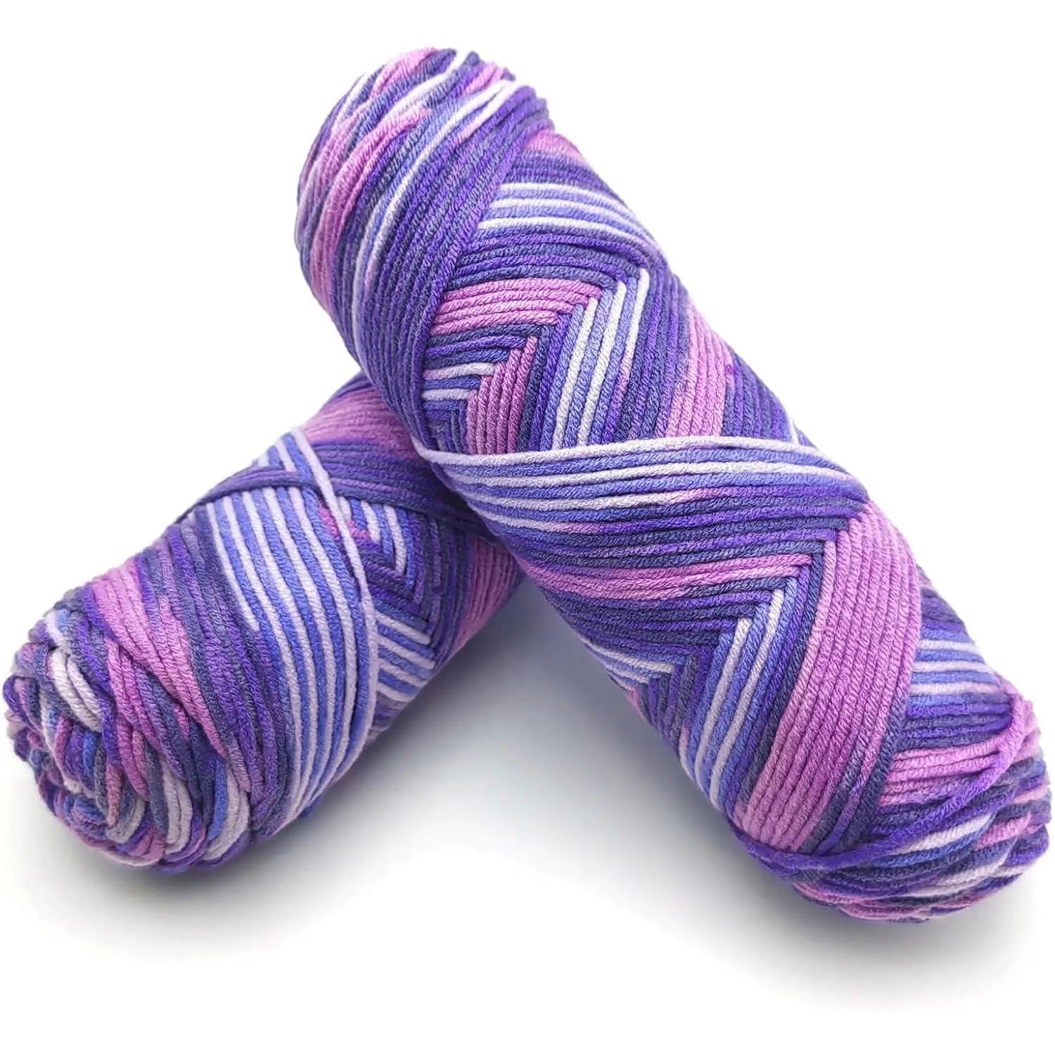 5-Ply Variegated Yarn 200g/2pcs,  ,  Weight 2.5mm, Soft & Cozy  Gradient Colors for Knitting & Crocheting Sweaters, Scarves, Shawls, Hats (11# Blue)