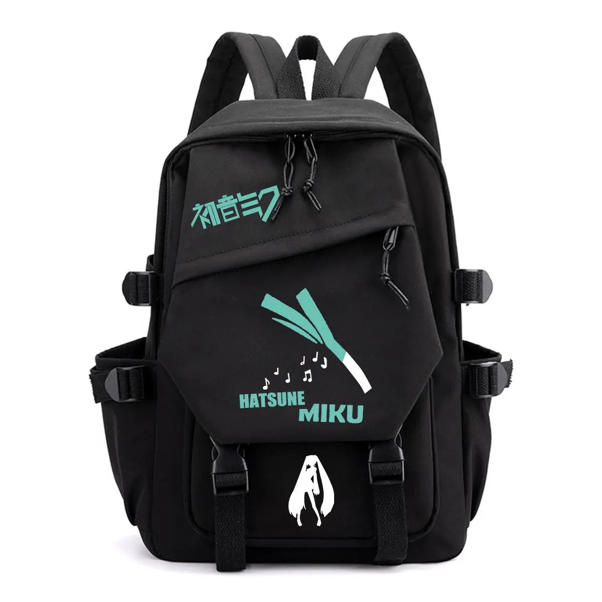 Hatsune Miku Backpack, Vocaloid Anime Student School Bag for Boys Girls, Large Capacity Japanese Style Backpack for Grades 3-6 Kids