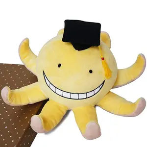 15cm Octopus Plush Doll Cartoon Assassination Classroom Koro Sensei Teacher Plushie Stuffed Toy Mini Soft Figure Gift for Fans