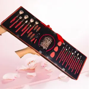 32Pcs Diamond Makeup Brushes Set Luxury Sparkling Cosmetic Brushes Gift Box Professional Makeup Tools for Women Girls Beauty Supplies