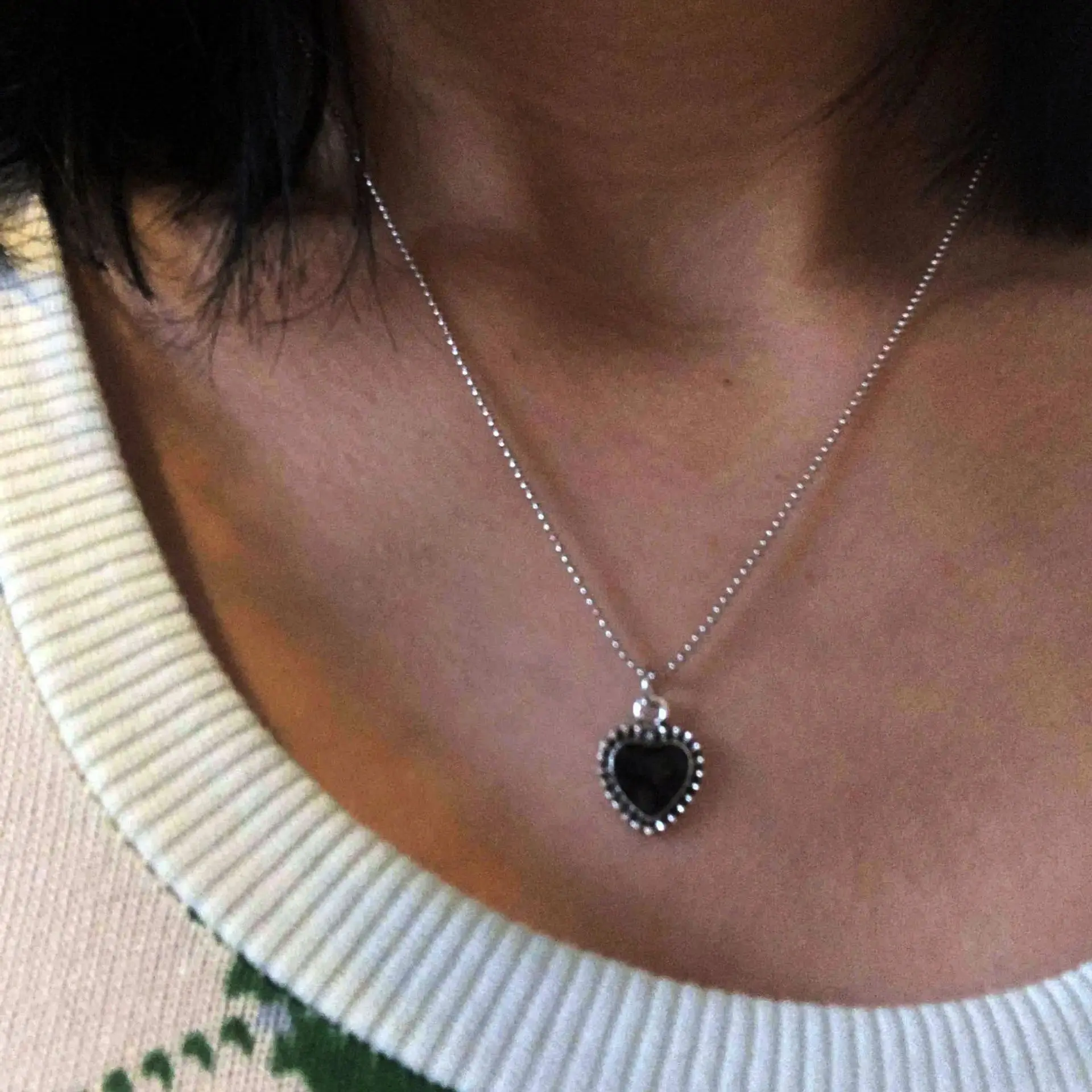 Fashion Elegant Irregular Pearl Necklaces Luxury Clavicular Chain Link Love Heart Necklace for Women Ladies Party Gifts Jewelry