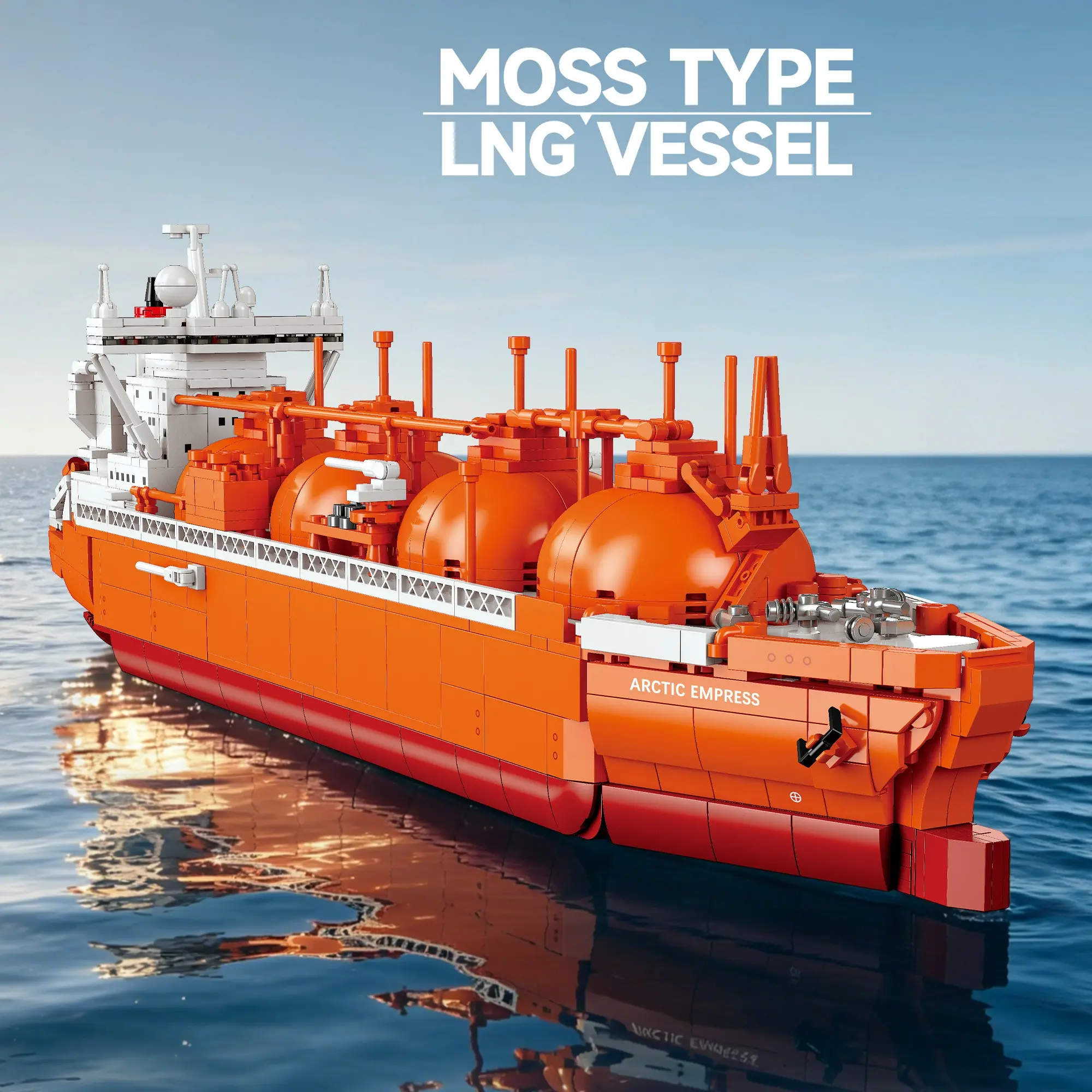 Giant Lng Transport Ship Building Kit, 1342pcs High Difficulty DIY Stem Toy, Perfect for Teens & Adults, Home Decor Desktop Ornament