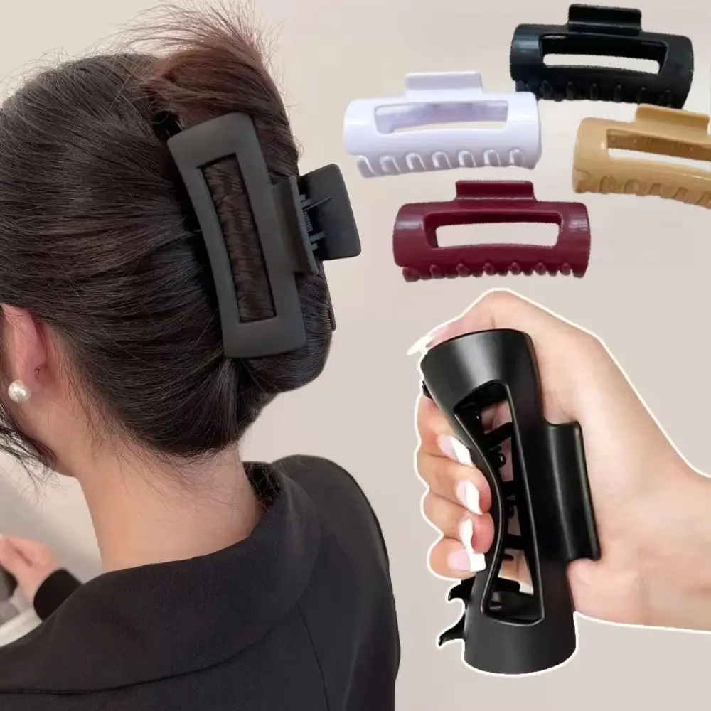 Large Silicone Claw Clip for Women, Solid Bendable Hair Accessory with a Nonslip Soft Grip, Unbreakable for All Hair Types, No, Claw Hair Clips, Solid Grip