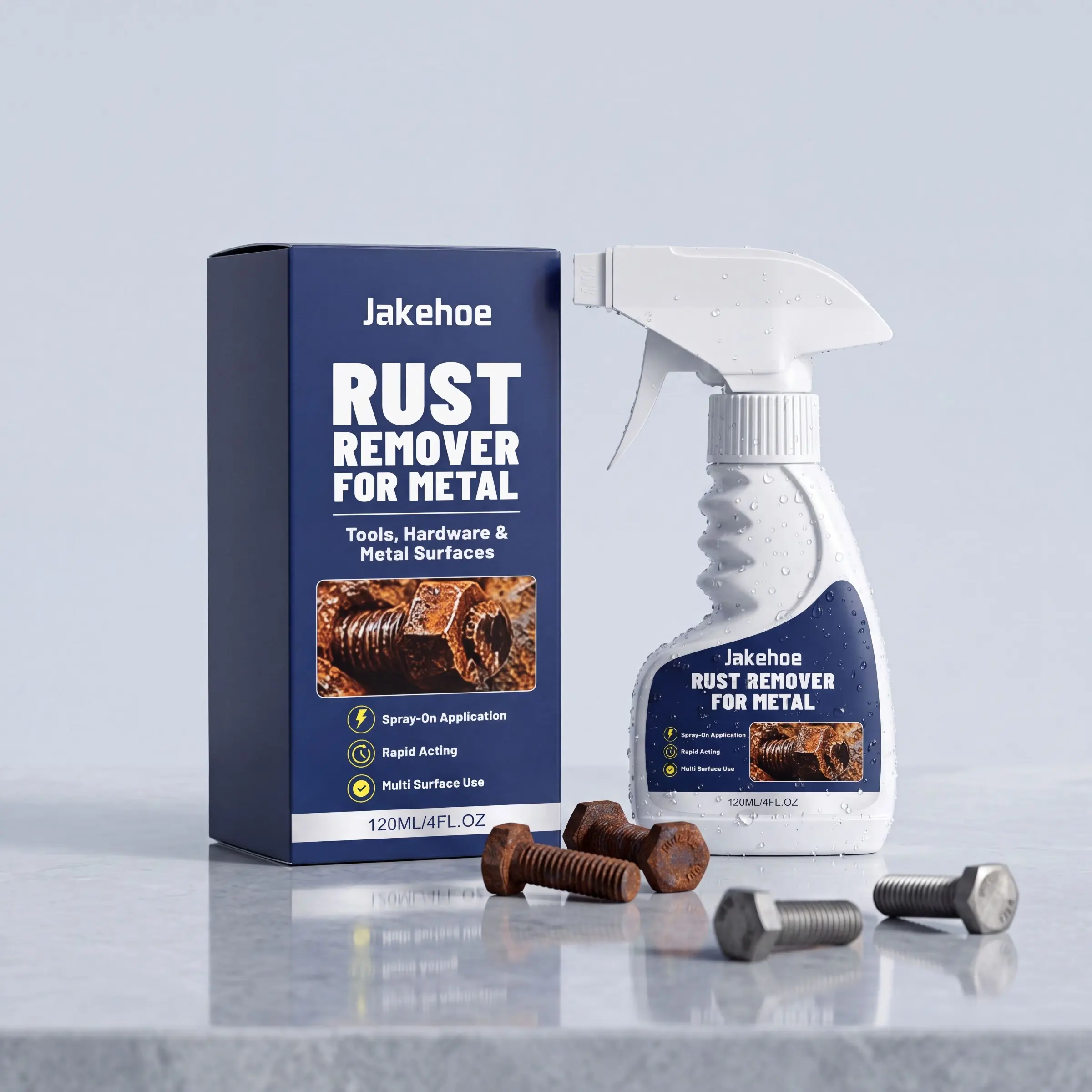 Metal Rust Remover (120ML), Multi-Surface Applicable, Metal Surface Rust Removal And Cleaning, Enhances Shine, Improves Old Metal Appearance, Daily Home Care Agent