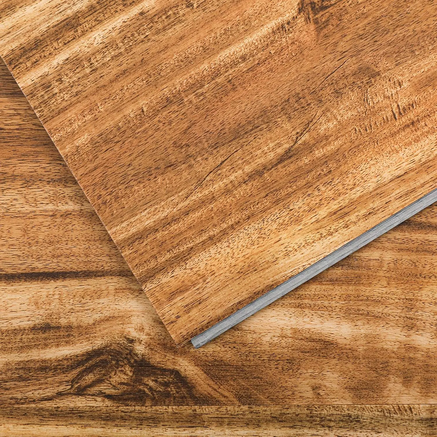 SPC Luxury Vinyl Plank Flooring Click Lock, 5mm 22 Mil Wear Layer, 20 Sq.Ft | , Rigid Core, Dexter Oak  Grain, Interlocking Vinyl Floor Tiles for Kitchen, Bathroom, Basement, Bedroom