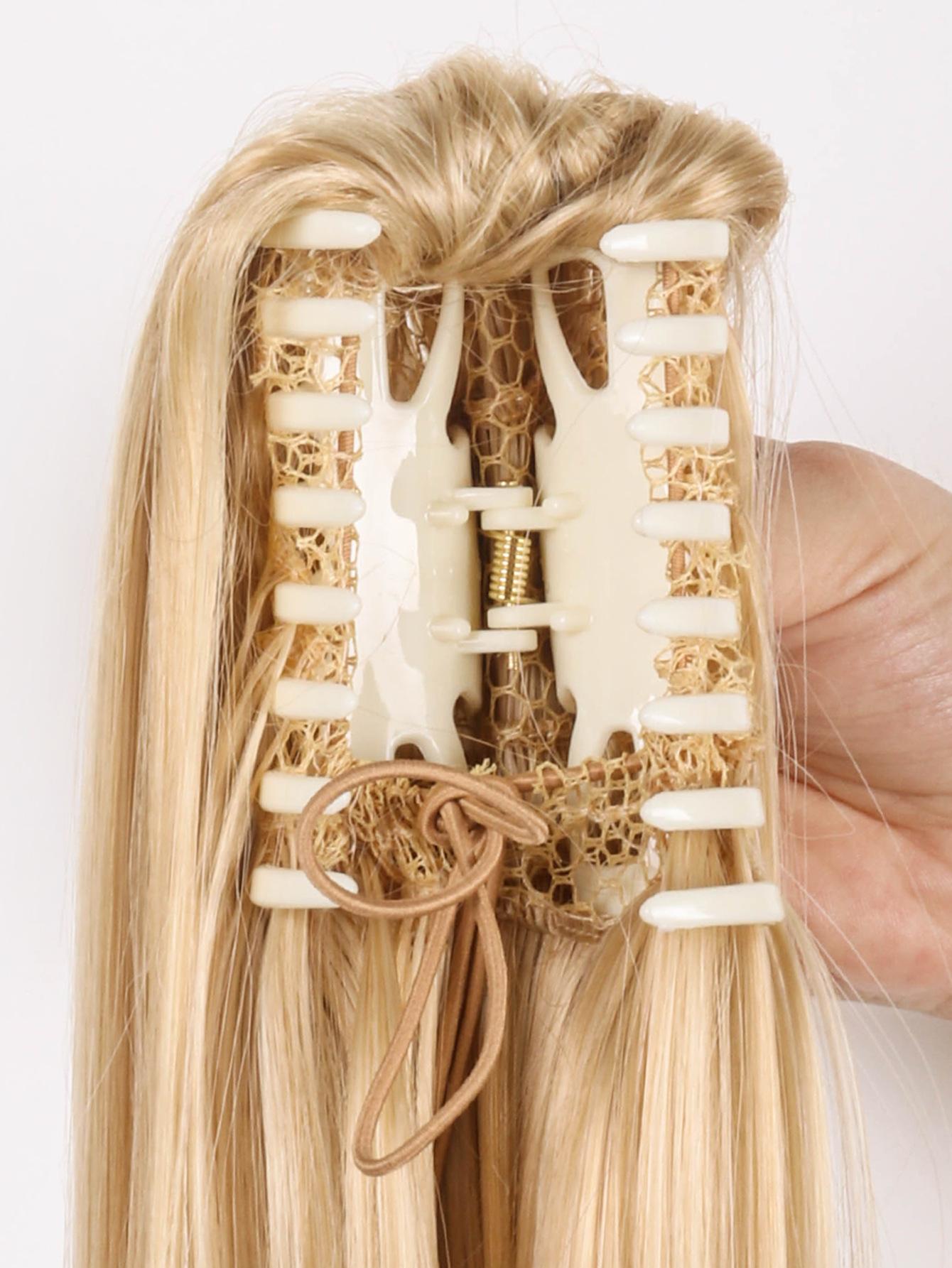 26-Inch Long Straight Purple Ponytail Wig for Women | Claw Clip Design | Natural-Looking Hair Extension Perfect for Daily Wear, Parties & Casual Outfits