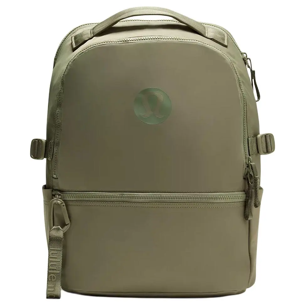 Lululemon NEW CREW 22L Backpack - Carry On, Breathing Mesh, Built-In & Adjustable Multi-Compartment, Logo, Nylon, Unisex, Green, Carry On Backpacks, Breathing Mesh Backpacks