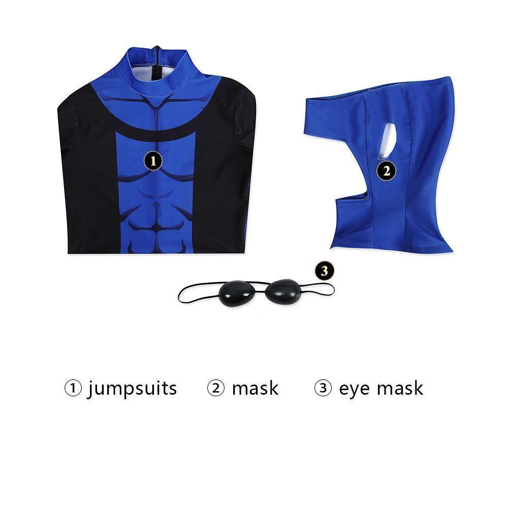 Mark Grayson Cosplay Invincible Season 3 Mark Costume Blue Elastic 3D Printed Zentai Suit Mask Outfit Halloween Custom Made