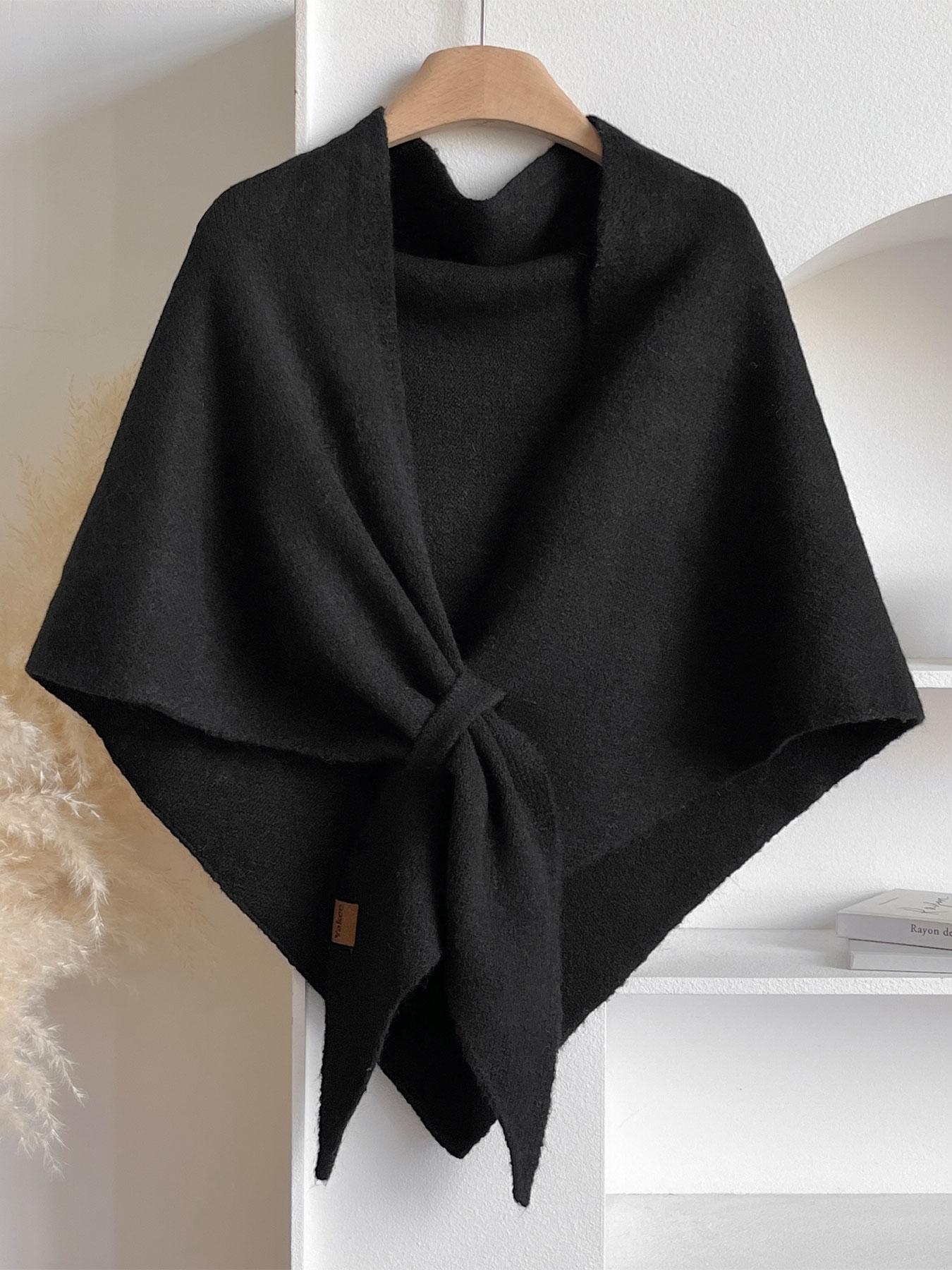 Women's Solid Color Scarf, Winter Casual Soft Comfortable Shawl, Fashion Unique Accessory, Daily Wear Scarf for Women, Trendy Solid Shawl, Soft Warm Shawl