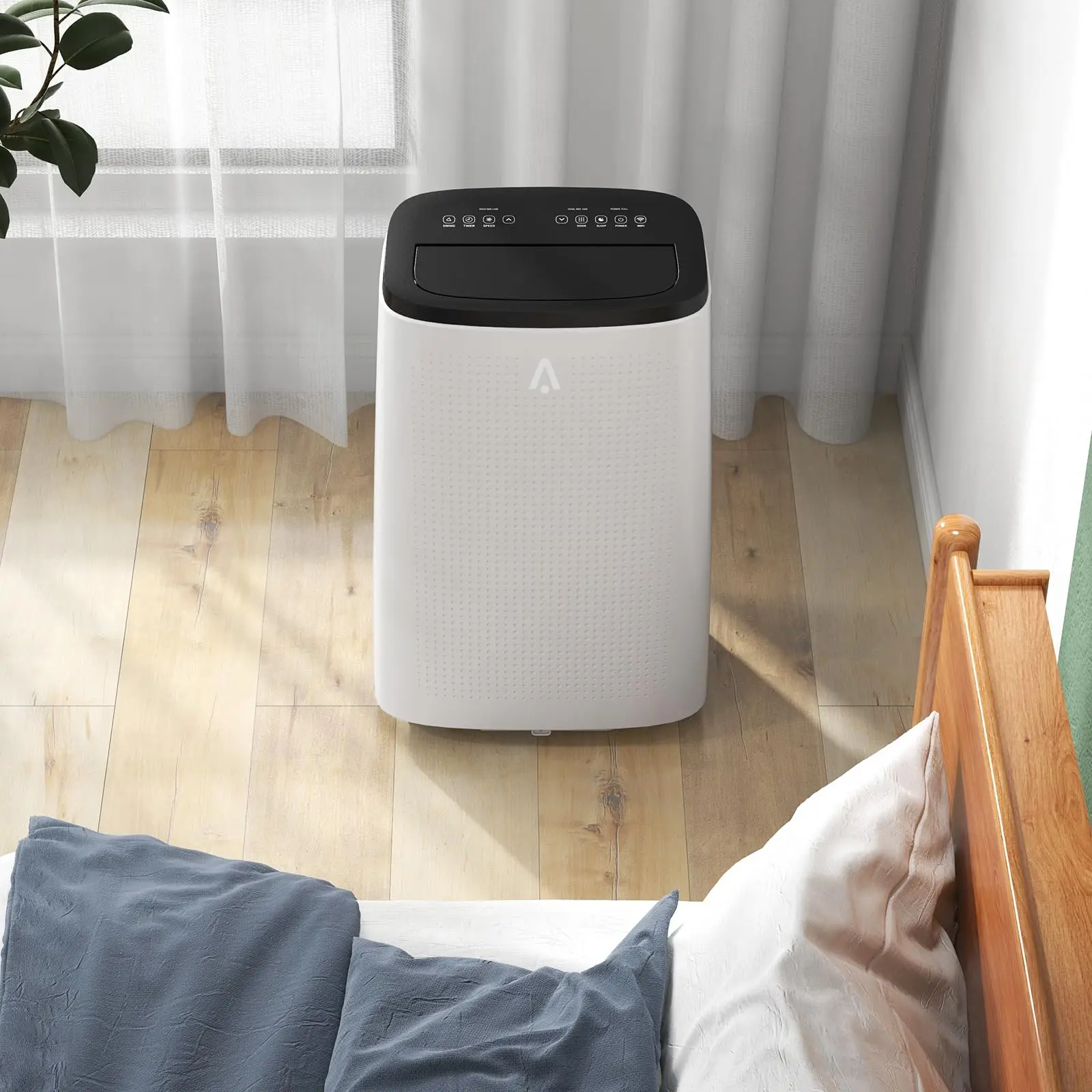 OUTGOODS 14000 BTU 3-in-1 Portable Air Conditioner - Garage & Residential Cooling Solution with Cooling, Dehumidifier, Fan Functions, Auto Air Swing, Sleep Mode, Silent Mode, 24H Timer, Remote Control, Energy Efficiency, Cools 550-750 Sq Ft, Beat The Heat