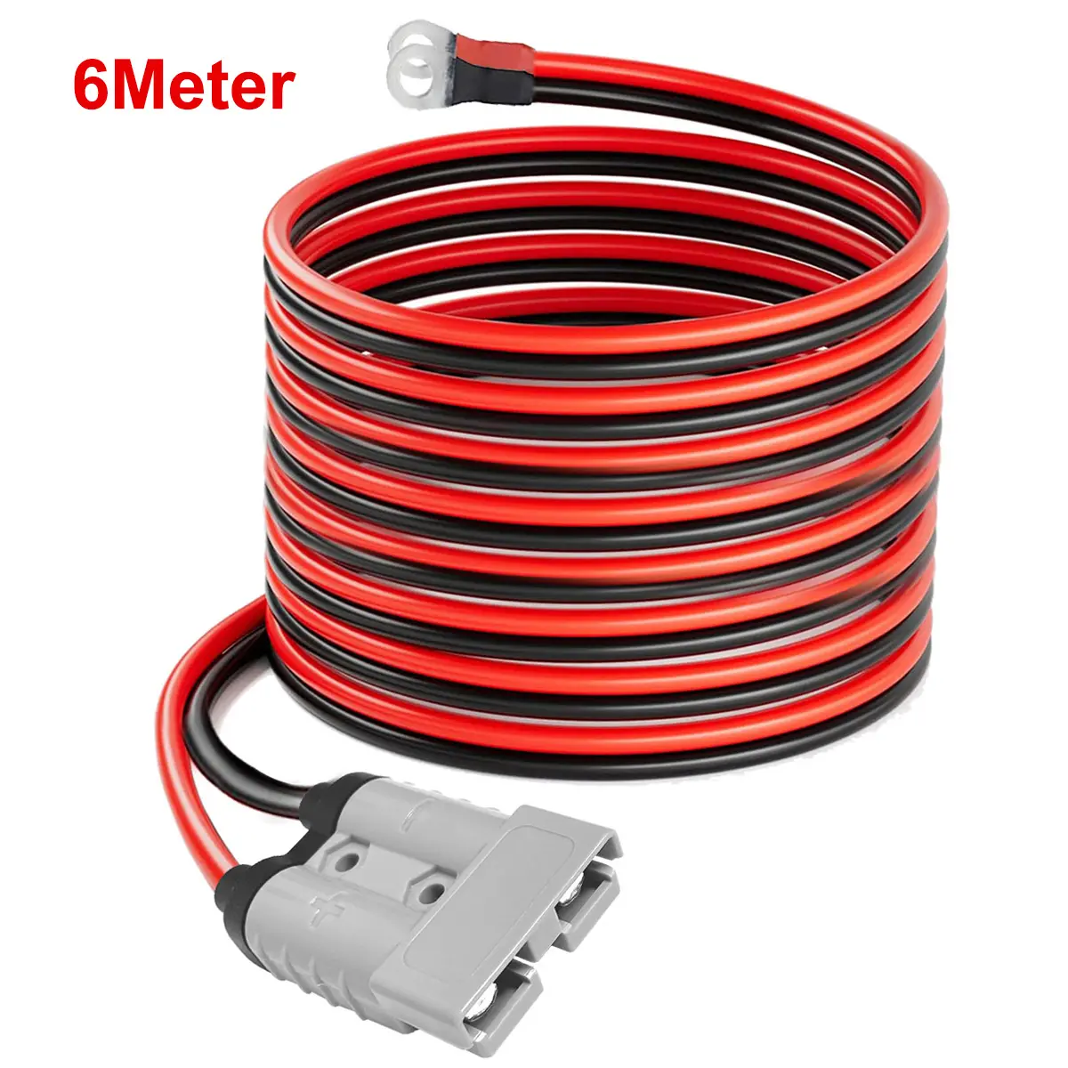 Anderson Plug Connector Cable - Copper-Plated SB 50A Quick Connect Plug, Voltage-Stable O-Ring Battery Connector for Forklifts, Towing Winches