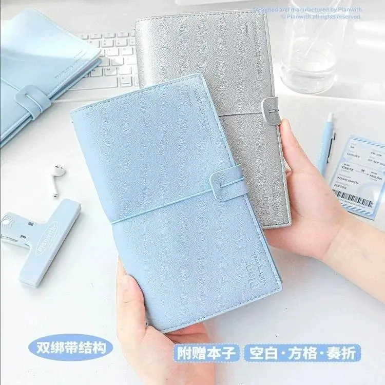 PU leather Travel Journal Notebook Planner Yearly Daily Weekly Agenda Book School Stationery