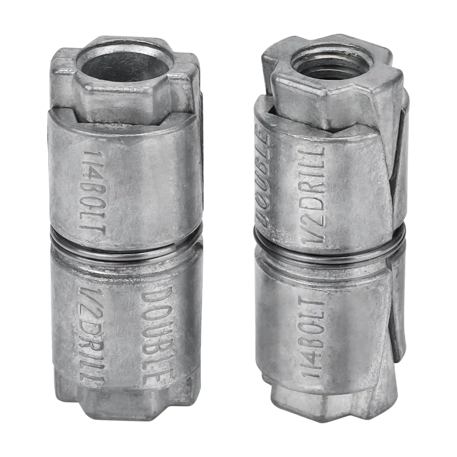 24 Pack  1/4" x 1-1/4" OD 1/2 Double Expansion Shield Anchors | Zinc Plated Double Expansion Shield Anchors for Concrete, Brick & Block, Heavy-Duty Inside Screw Anchors